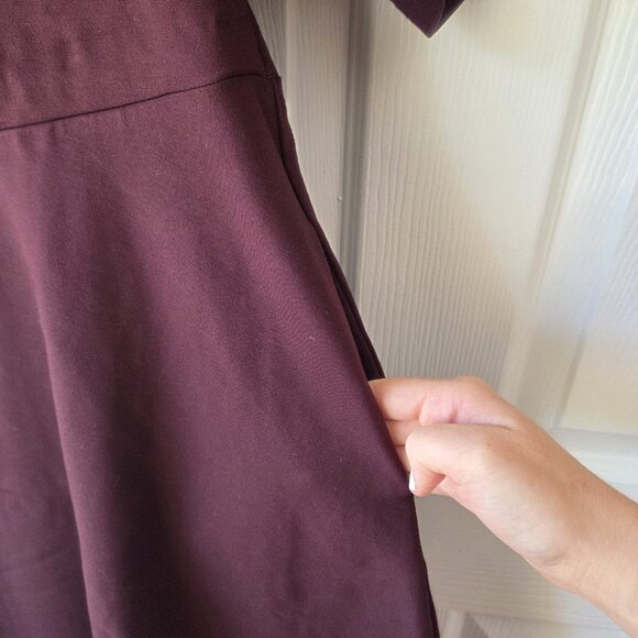 City Chic Dress 2XL Cute Girl Elbow Sleeve Dress Size XXL NWT $90 Ox Blood - Picture 8 of 10